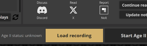 CA:DE Recording load button